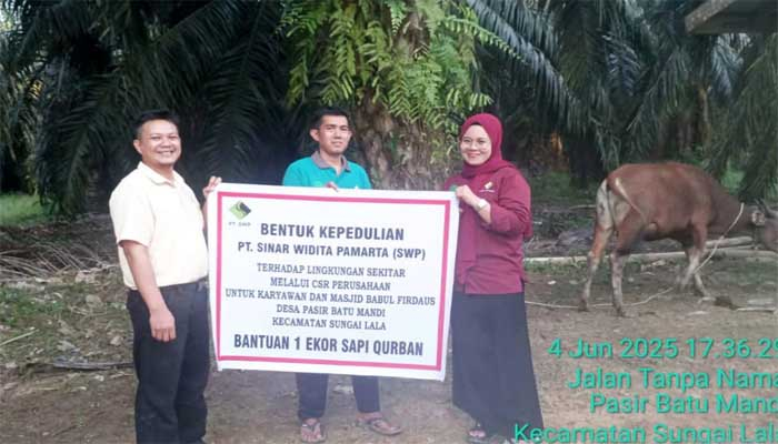 Empat Perusahaan Sawit di Inhu Serentak Salurkan Hewan Kurban, Tindak Lanjuti Imbauan Bupati