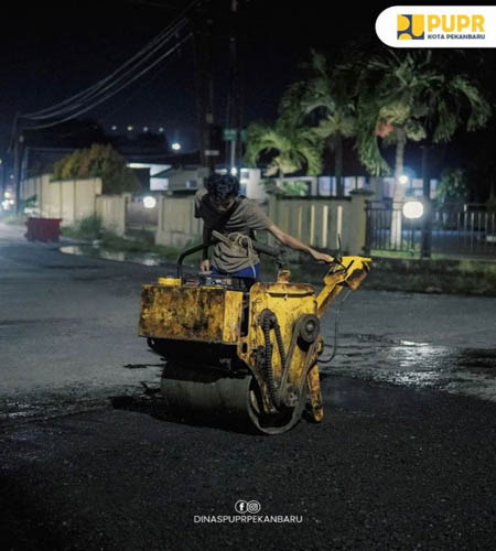 Awal Tahun, PUPR Telah Perbaiki 10 Titik Jalan Rusak Dalam Kota Pekanbaru