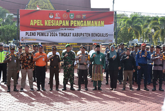 Polres Bengkalis Gelar Apel Pengamanan Pleno Penetapan Hasil Pemilu 2024