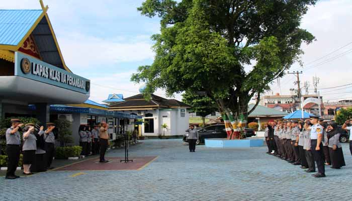 Apel Pagi Lapas Kelas IIA Pekanbaru Tegaskan Komitmen Kinerja dan Integritas