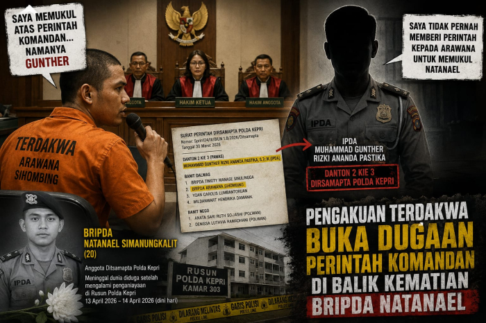Pengakuan di Ruang Sidang Buka Dugaan Perintah Komandan dalam Kematian Bripda Natanael