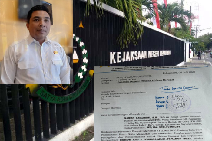 Duga Kongkolikong dengan Rekanan Terkait 9 Proyek Pengadaan Disperindag Pekanbaru, LSM AMATIR Laporkan Zulhelmi Arifin ke Jaksa