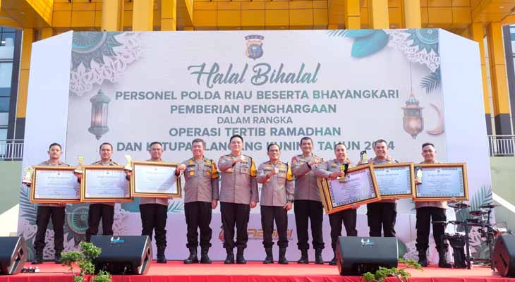 Angka Laka Turun Saat Lebaran, Enam Kapolres Diganjar Penghargaan Kapolda Riau