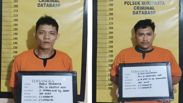 Polsek Bukit Raya Ringkus Dua Pelaku Jambret Gelang Emas Milik PNS