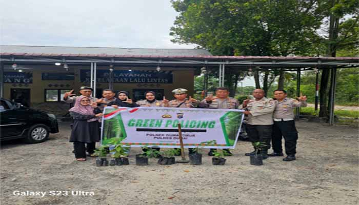 Polsek Dumai Timur Tanam Pohon Peringati Hari Pohon Nasional 2025