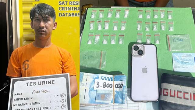 Sita 28 Paket Sabu dan Uang Tunai Rp3,8 Juta, Polisi Sergap Pengedar Sabu Kampung Dalam