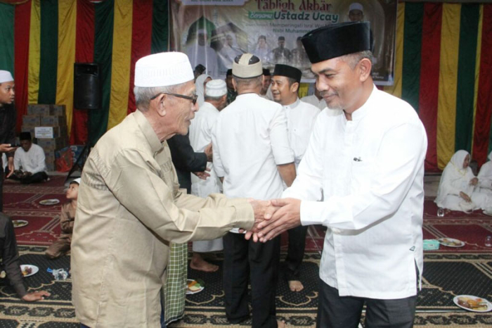 Bupati Inhil Hadiri Tabligh Akbar Peringatan Isra Mi’raj di Teluk Pinang