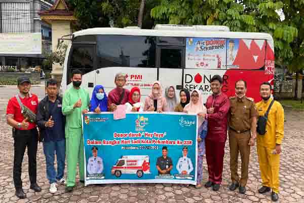 HUT Kota Pekanbaru Ke-238, Kecamatan Sukajadi Gelar Donor Darah