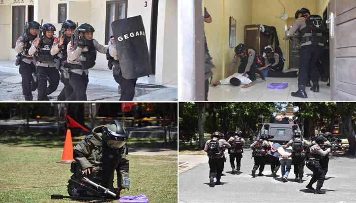 Brimob Polda Riau Gelar Latihan Operasi Aman Nusa III untuk Tingkatkan Kesiapsiagaan