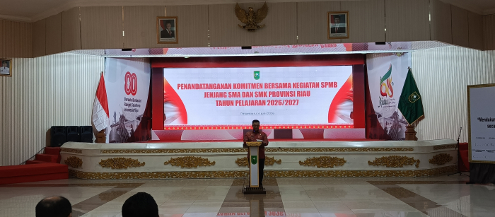 Pemprov Riau Tegaskan SPMB 2026/2027 Berjalan Transparan dan Berkeadilan