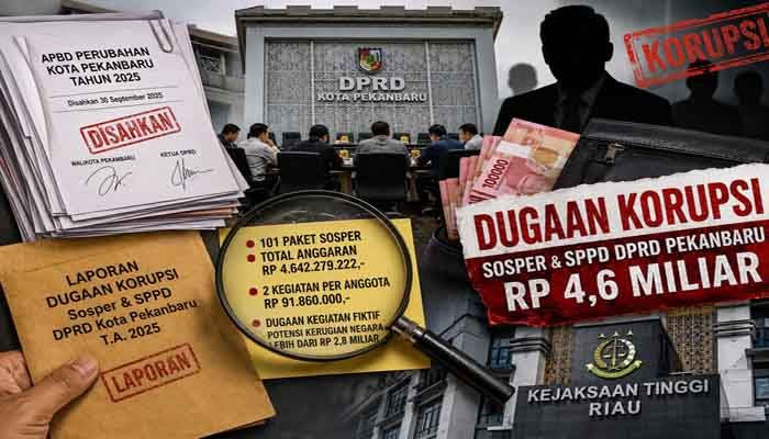 LSM AMATIR Laporkan Dugaan Korupsi Sosper dan SPPD DPRD Pekanbaru Rp4,6 Miliar ke Kejati Riau