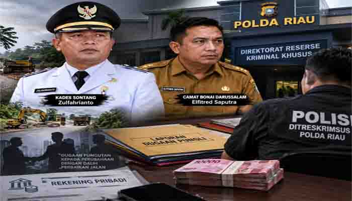 Diperiksa Berjam-jam, Dugaan Pungli Camat dan Kades Sontang Masuk Penyidikan Polda RIau