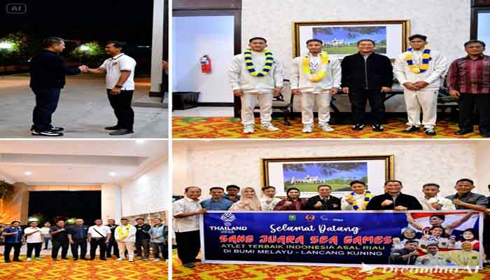 Sumbang Medali di SEA Games 2025, Abiyu Raffi dan Muhammad Aprizal, Disambut Sekda Riau