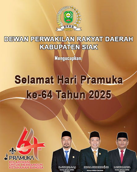 Iklan DPRD Siak - Hari Pramuka Ke- 64 Tahun